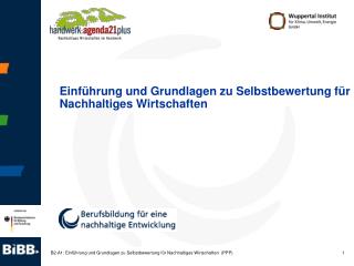 Einführung und Grundlagen zu Selbstbewertung für Nachhaltiges Wirtschaften