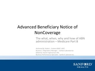 Advanced Beneficiary Notice of NonCoverage