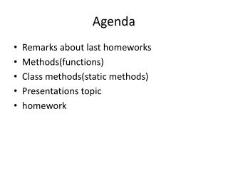 Agenda