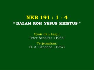 NKB 191 : 1 - 4