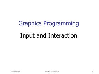 Graphics Programming