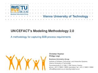 UN/CEFACT's Modeling Methodology 2.0