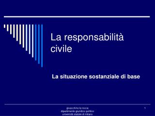La responsabilità civile