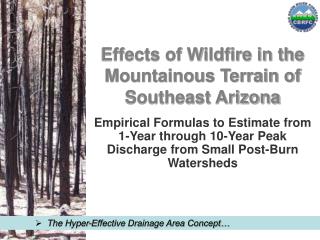 Effects of Wildfire in the Mountainous Terrain of Southeast Arizona