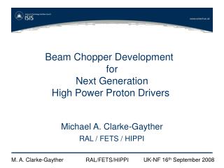Beam Chopper Development for Next Generation High Power Proton Drivers