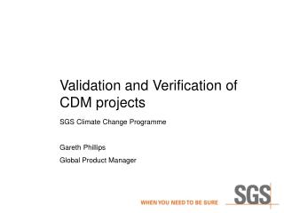 Validation and Verification of CDM projects
