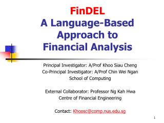 FinDEL A Language-Based Approach to Financial Analysis