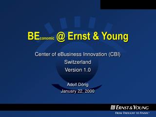 BE conomic @ Ernst &amp; Young