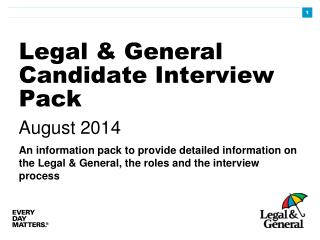 Legal & General Candidate Interview Pack