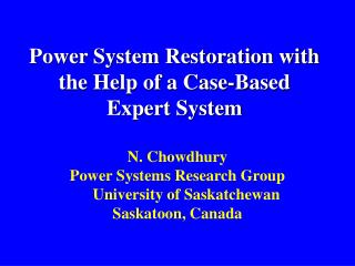 Power System Restoration with the Help of a Case-Based Expert System