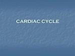 CARDIAC CYCLE