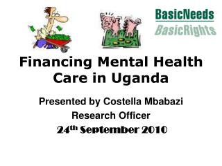 Financing Mental Health Care in Uganda