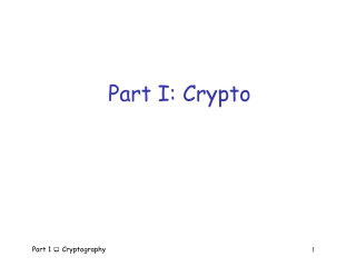 Part I: Crypto