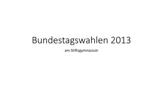 Bundestagswahlen 2013