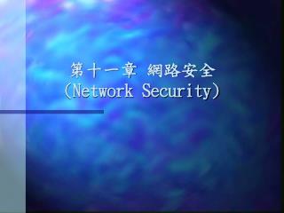 第十一章 網路安全 (Network Security)