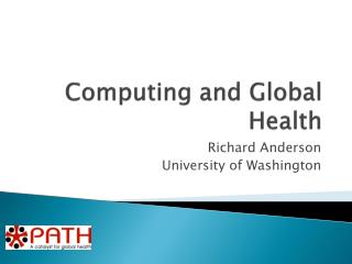 Computing and Global Health