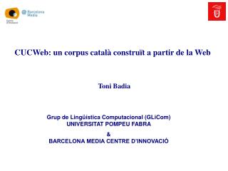 CUCWeb: un corpus català construït a partir de la Web