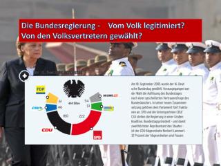 Die Bundesregierung - Vom Volk legitimiert? Von den Volksvertretern gewählt?