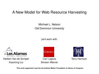 A New Model for Web Resource Harvesting