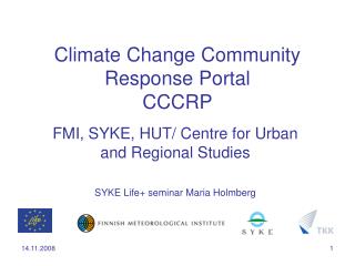 Climate Change Community Response Portal CCCRP