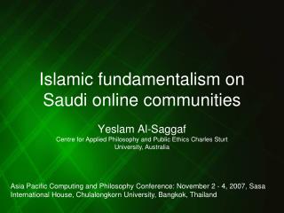 Islamic fundamentalism on Saudi online communities