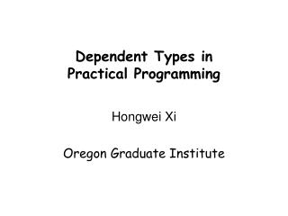 Dependent Types in Practical Programming