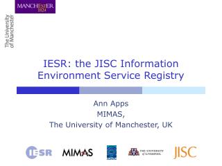 IESR: the JISC Information Environment Service Registry