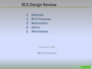 RCS Design Review