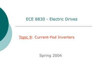 ECE 8830 - Electric Drives