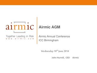 Airmic AGM Airmic Annual Conference ICC Birmingham