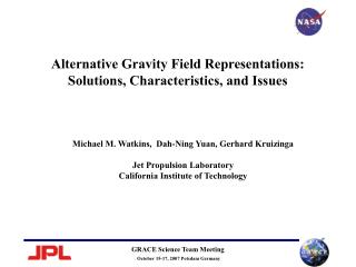 Alternative Gravity Field Representations: Solutions, Characteristics, and Issues