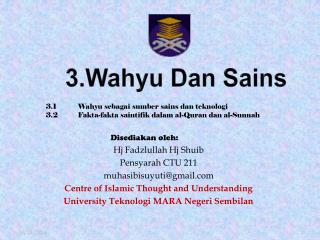 3.Wahyu Dan Sains