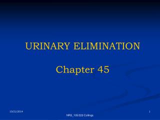 URINARY ELIMINATION Chapter 45