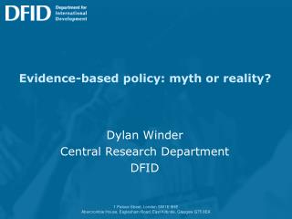 Evidence-based policy: myth or reality?