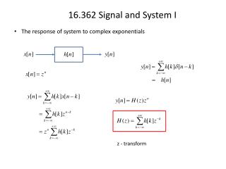 The response of system to complex exponentials
