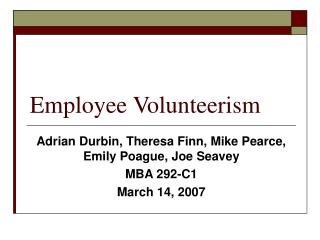 Employee Volunteerism