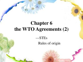 Chapter 6 the WTO Agreements (2)