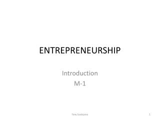 ENTREPRENEURSHIP