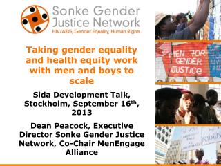 Taking gender equality and health equity work with men and boys to scale