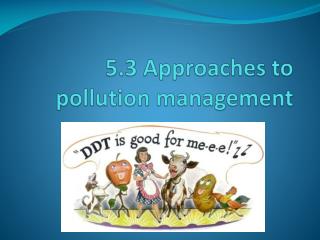 5.3 Approaches to pollution management