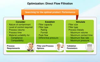 Optimization: Direct Flow Filtration