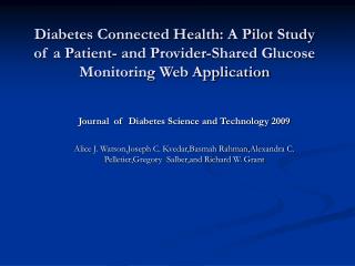 Journal of Diabetes Science and Technology 2009