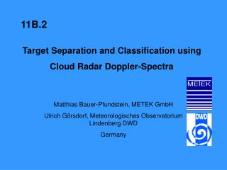 MIRA36 Band Cloud Radar Vertically pointing (ground based, no scanning unit)