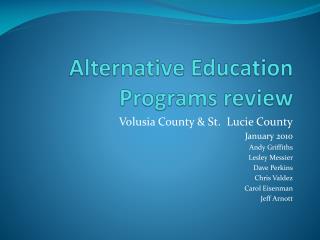 Alternative Education Programs review