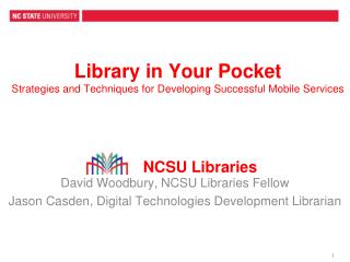 Library in Your Pocket Strategies and Techniques for Developing Successful Mobile Services