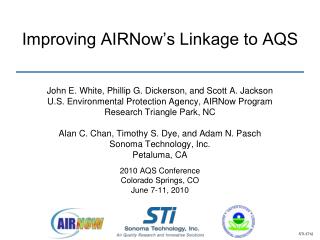 Improving AIRNow’s Linkage to AQS