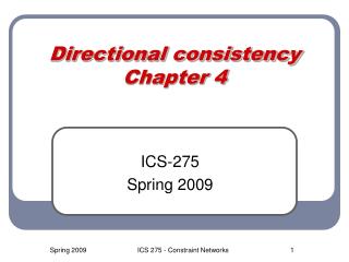 Directional consistency Chapter 4