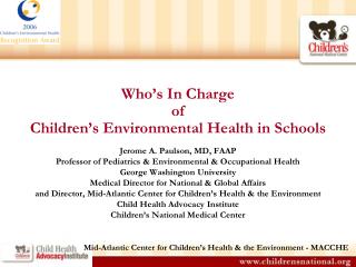Who’s In Charge of Children’s Environmental Health in Schools
