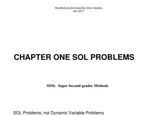 Chapter one sol problems