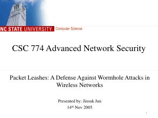 CSC 774 Advanced Network Security